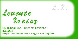 levente kreisz business card